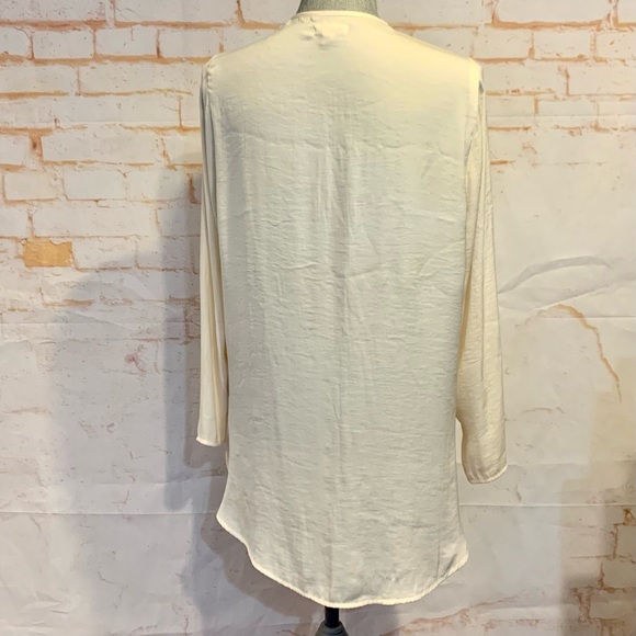 Cream Blouse Crossover By Silence and Noise Anthropologie - Picture 6 of 7